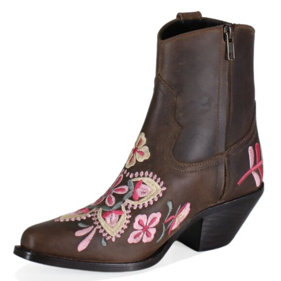 NEW DIBA TRUE Leather Cains Ville Western Booties IN brown  for women 825 4m2 - Picture 7 of 14